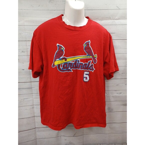 Vintage Lee Sport St Louis Cardinals Albert Pujols L Short Sleeve Shirt Mens - Picture 1 of 12